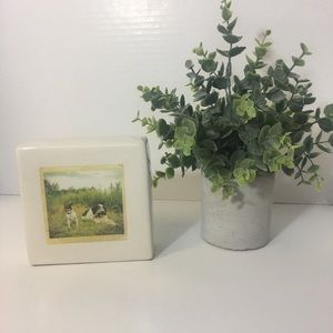 NEW 🎀 Rae Dunn “Sit Down & relax” Dog Print Block